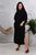 Жіночий костюм з довгої спідниці та вільної кофти чорного кольору р.50/52 357704 380892 фото