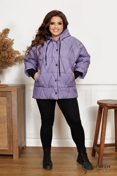 Жіноча куртка колір фіолетовий р.52/54 435480 435480 фото