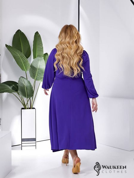 Жіноча сукня міді із креп-дайвінгу колір фіолет р.48/50 453744 453744 фото