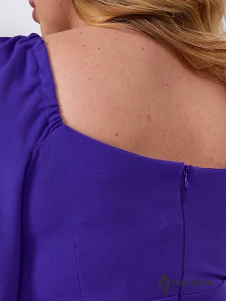 Жіноча сукня міді із креп-дайвінгу колір фіолет р.48/50 453744 453744 фото