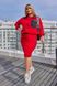 Жіночий костюм двійка сукня та кофта колір червоний р.58/60 453765 453765 фото 1