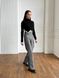 Жіночі штани з еко-шкіри колір сірий р.42 445244 445244 фото 4
