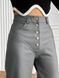 Женские брюки из эко-кожи цвет серый р.42 445244 445244 фото 2