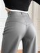 Женские брюки из эко-кожи цвет серый р.42 445244 445244 фото 3