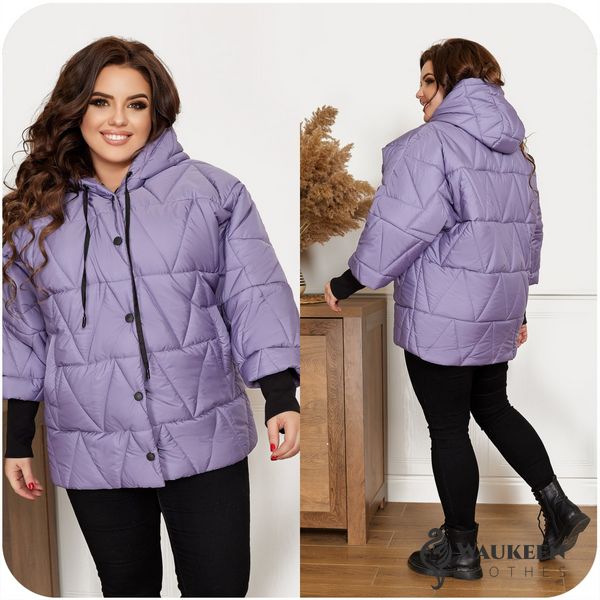 Жіноча куртка колір фіолетовий р.52/54 435480 435480 фото
