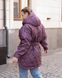 Жіноча куртка з поясом колір фіолет р.58/60 440926 440926 фото 2