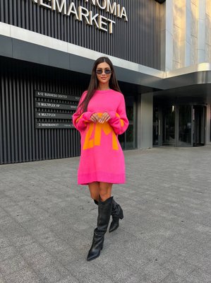 Жіноча сукня туніка колір рожевий р.42/48 453098 453098 фото