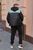 Чоловічий спортивний костюм трійка колір чорний-олива р.L 440696 440696 фото