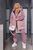 Жіночий костюм трійка з жилеткою колір пудра р.50/52 453736 453736 фото
