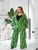 Жіночий костюм-двійка з шовку колір салатовий р.50/52 453219 453219 фото
