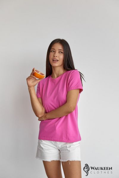 Жіноча базова футболка колір рожевий р.2XL 449916 449916 фото