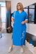 Жіноча вільна сукня із софту колір блакитний р.50/52 454731 454731 фото 3
