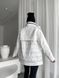 Жіноча тепла куртка колір білий р.L 450438 450438 фото 6