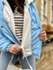 Жіноча тепла куртка з капюшоном колір блакитний р.42/44 448312 448312 фото 4