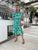 Женское платье с поясом цвет зеленый р.42/44 452703 452703 фото