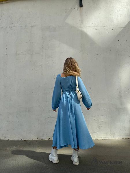 Жіноче плаття з мусліну блакитний р.42/44 449193 449193 фото