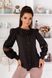 Жіноча блуза з рукавами з мереживом розмір чорного кольору р.48/50 374546 380939 фото 1