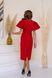 Жіноча сукня міді червоного кольору р.2XL 382177 382177 фото 3