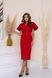 Жіноча сукня міді червоного кольору р.2XL 382177 382177 фото 1