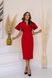 Жіноча сукня міді червоного кольору р.2XL 382177 382177 фото 5