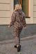 Женский спортивный костюм цвет коричневый принт леопард р.50/52 443517 443517 фото 2