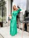 Жіноча довга сукня з рукавом зеленого кольору р.L/XL 386976 386976 фото 2
