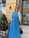 Жіноча сукня із шовкового софту колір блакитний р.42/44 456054 456054 фото 3