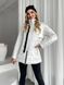 Жіноча тепла куртка колір білий р.M 450437 450437 фото 4