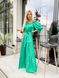 Жіноча довга сукня з рукавом зеленого кольору р.L/XL 386976 386976 фото 3