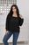 Жіночий светр трикотажний колір чорний р.48/50 445640 445640 фото