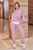 Жіночий трикотажний костюм рожевого кольору р.48/50 358055 358055 фото