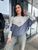 Женский свитер цвет серый с джинсом р.46/56 454048 454048 фото