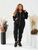 Теплий жіночий костюм на флісі колір чорний р.48/50 448155 448155 фото