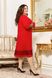 Жіноча сукня вільного крою червоного кольору р.52 378907 378919 фото 3