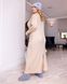 Жіноча тепла сукня колір бежевий р.50/52 445911 445915 фото 3
