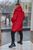 Жіноча тепла куртка колір бордо р.50/52 444996 444996 фото