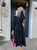 Жіноча сукня із вельвету з поясом колір чорний р.50/52 446344 446344 фото