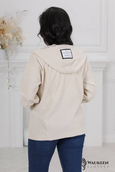 Жіноча вельветова куртка колір молочний 431404 431411 фото