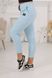 Жіночі штани-джегінси колір блакитний р.50/52 441985 441985 фото 2