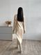 Жіноче максі плаття з рибани на флісі колір бежевий р.42/44 446048 446048 фото 3