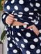 Женская махровая пижама в горох цвет синий р.44/46 448310 448310 фото 4