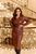 Женское платье-сафари с отложным воротником и длинными рукавами из экокожи цвет мокко 385434 385467 фото