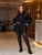 Жіночий костюм лосини та туніка колір чорний р.48/50 448428 448428 фото