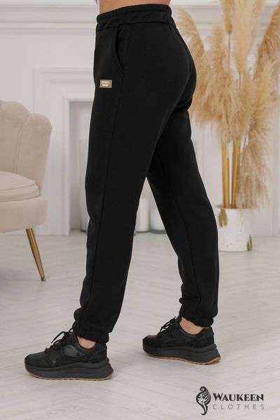 Жіночі спортивні штани колір чорний р.50/52 443331 443331 фото