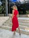Жіноча сукня міді червоного кольору р.S 384686 384686 фото 4