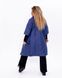 Жіноча куртка-пальто з плащової тканини синього кольору р.68 377511 377511 фото 2