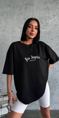 Женская футболка Los angeles цвет черный р.L 455872 455872 фото