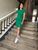 Жіноча сукня в рубчик з поясом колір зелений р.універсальний 455892 455892 фото