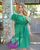 Женское летнее платье с двойным рюшем зеленого цвета р.42/44 363241 363241 фото