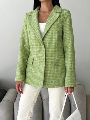 Жіночий піджак колір зелений р.44 442511 442511 фото
